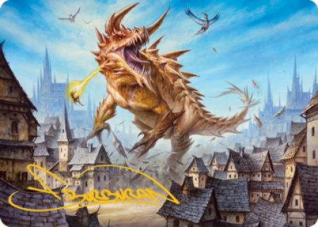 Tarrasque Art Card (Gold-Stamped Signature) [Dungeons & Dragons: Adventures in the Forgotten Realms Art Series] | Arkham Games and Comics