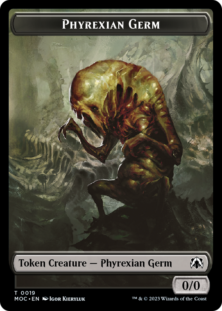 Phyrexian Germ // Myr Double-Sided Token [March of the Machine Commander Tokens] | Arkham Games and Comics