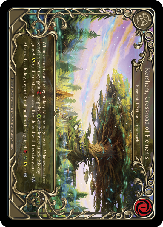 Korshem, Crossroad of Elements [U-ELE000] (Tales of Aria Unlimited)  Unlimited Rainbow Foil | Arkham Games and Comics