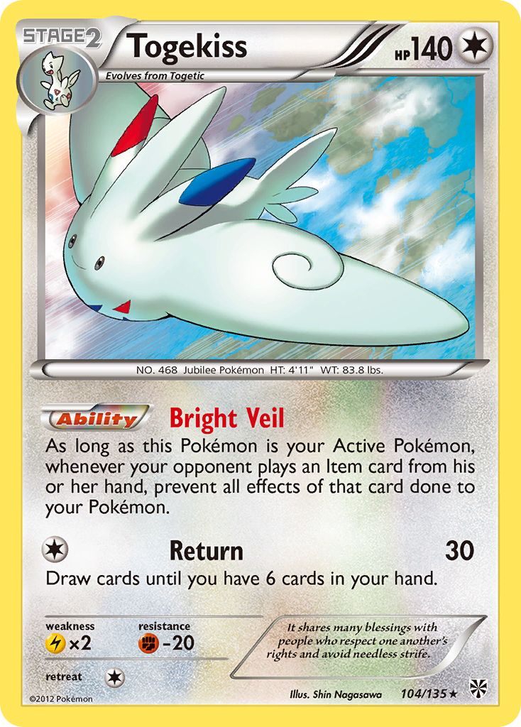 Togekiss (104/135) [Black & White: Plasma Storm] | Arkham Games and Comics