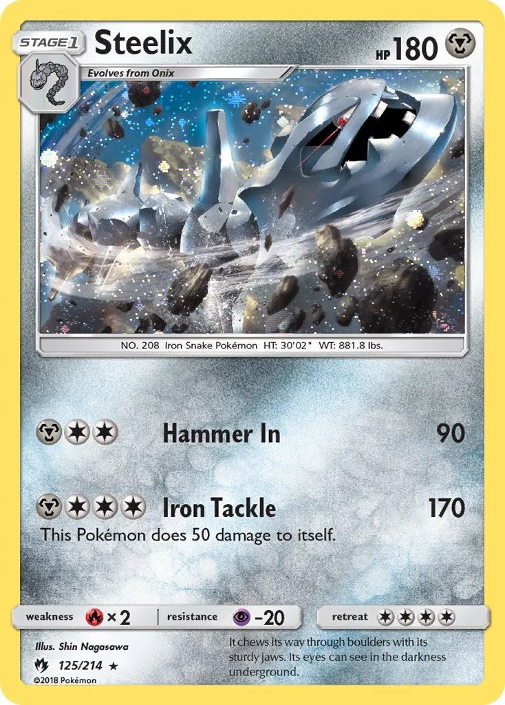 Steelix (125/214) (Cosmos Holo) [Sun & Moon: Lost Thunder] | Arkham Games and Comics