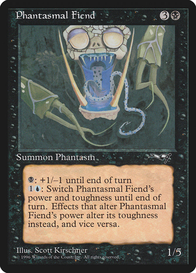 Phantasmal Fiend (Dark Green Background) [Alliances] | Arkham Games and Comics