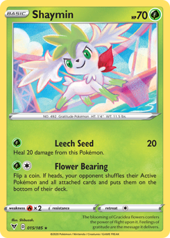 Shaymin (015/185) [Sword & Shield: Vivid Voltage] | Arkham Games and Comics