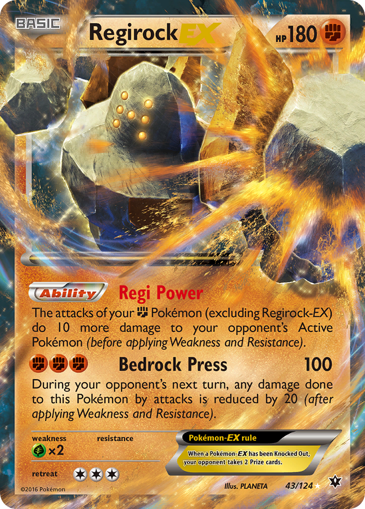 Regirock EX (43/124) [XY: Fates Collide] | Arkham Games and Comics