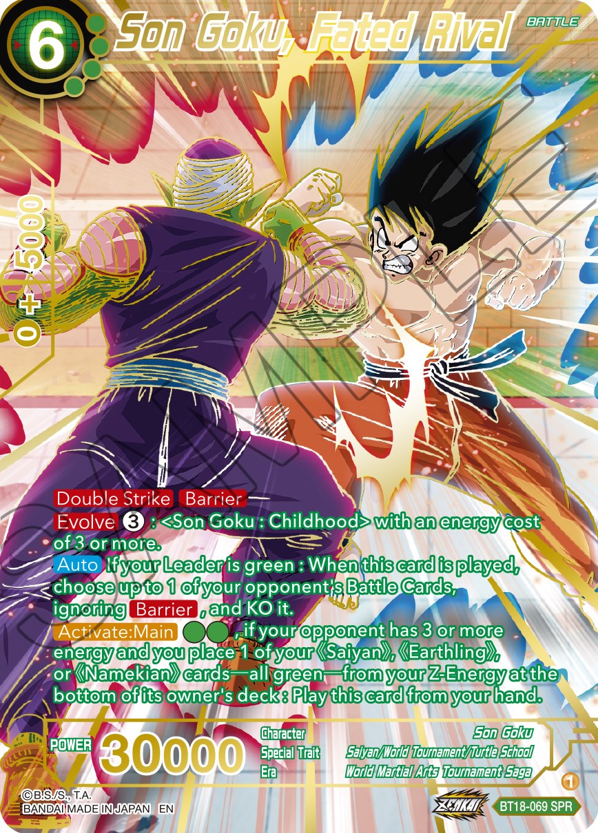 Son Goku, Fated Rival (SPR) (BT18-069) [Dawn of the Z-Legends] | Arkham Games and Comics