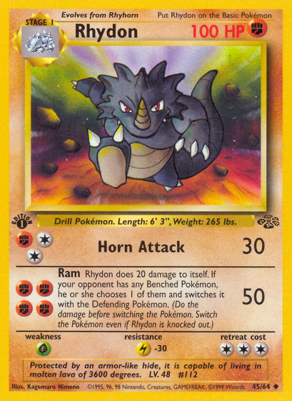 Rhydon (45/64) [Jungle 1st Edition] | Arkham Games and Comics