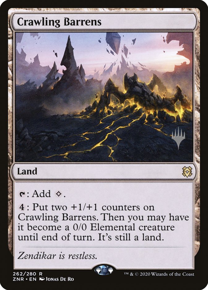 Crawling Barrens (Promo Pack) [Zendikar Rising Promos] | Arkham Games and Comics
