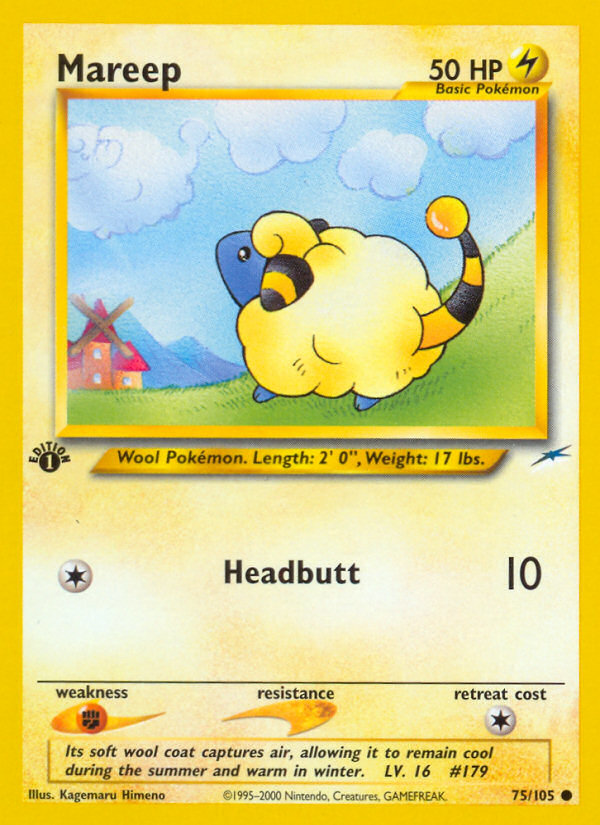 Mareep (75/105) [Neo Destiny 1st Edition] | Arkham Games and Comics