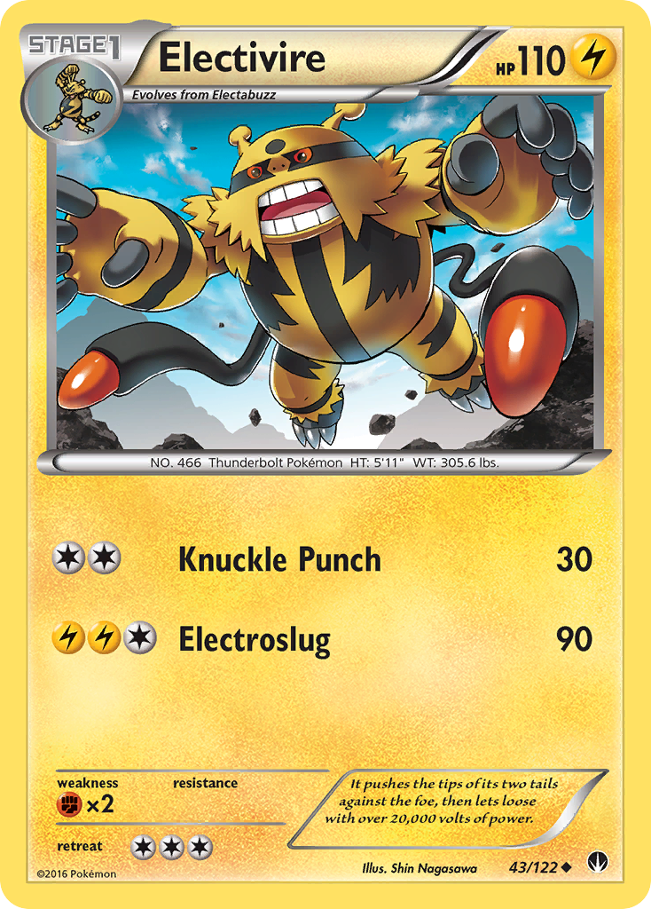 Electivire (43/122) [XY: BREAKpoint] | Arkham Games and Comics