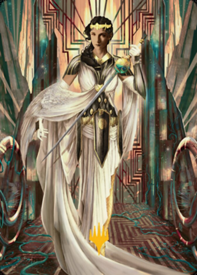 Elspeth Resplendent 2 Art Card (Gold-Stamped Signature) [Streets of New Capenna Art Series] | Arkham Games and Comics