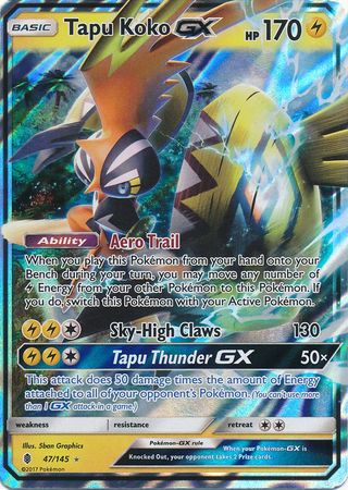 Tapu Koko GX (47/145) (Jumbo Card) [Sun & Moon: Guardians Rising] | Arkham Games and Comics