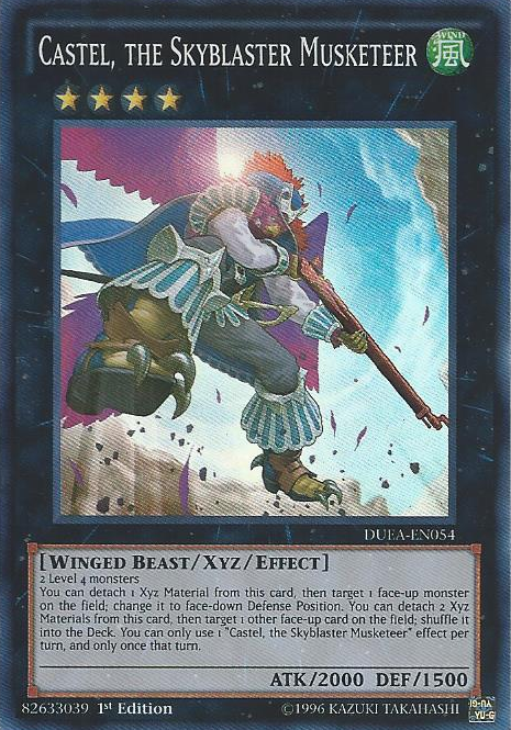 Castel, the Skyblaster Musketeer [DUEA-EN054] Super Rare | Arkham Games and Comics