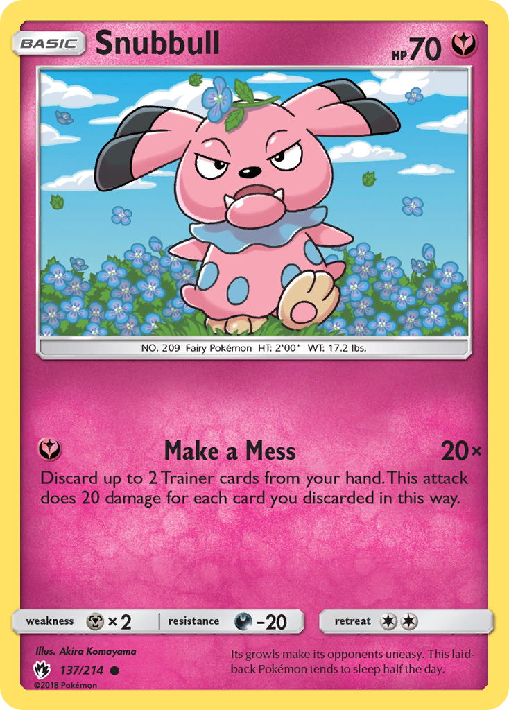 Snubbull (137/214) [Sun & Moon: Lost Thunder] | Arkham Games and Comics