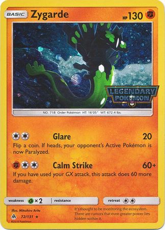 Zygarde (72/131) (Cosmos Holo) [Sun & Moon: Forbidden Light] | Arkham Games and Comics