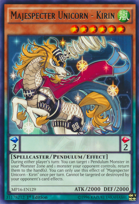 Majespecter Unicorn - Kirin [MP16-EN129] Rare | Arkham Games and Comics