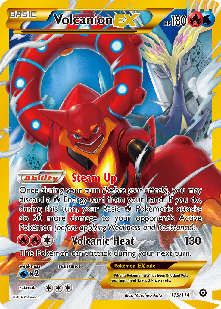 Volcanion EX (115/114) [XY: Steam Siege] | Arkham Games and Comics