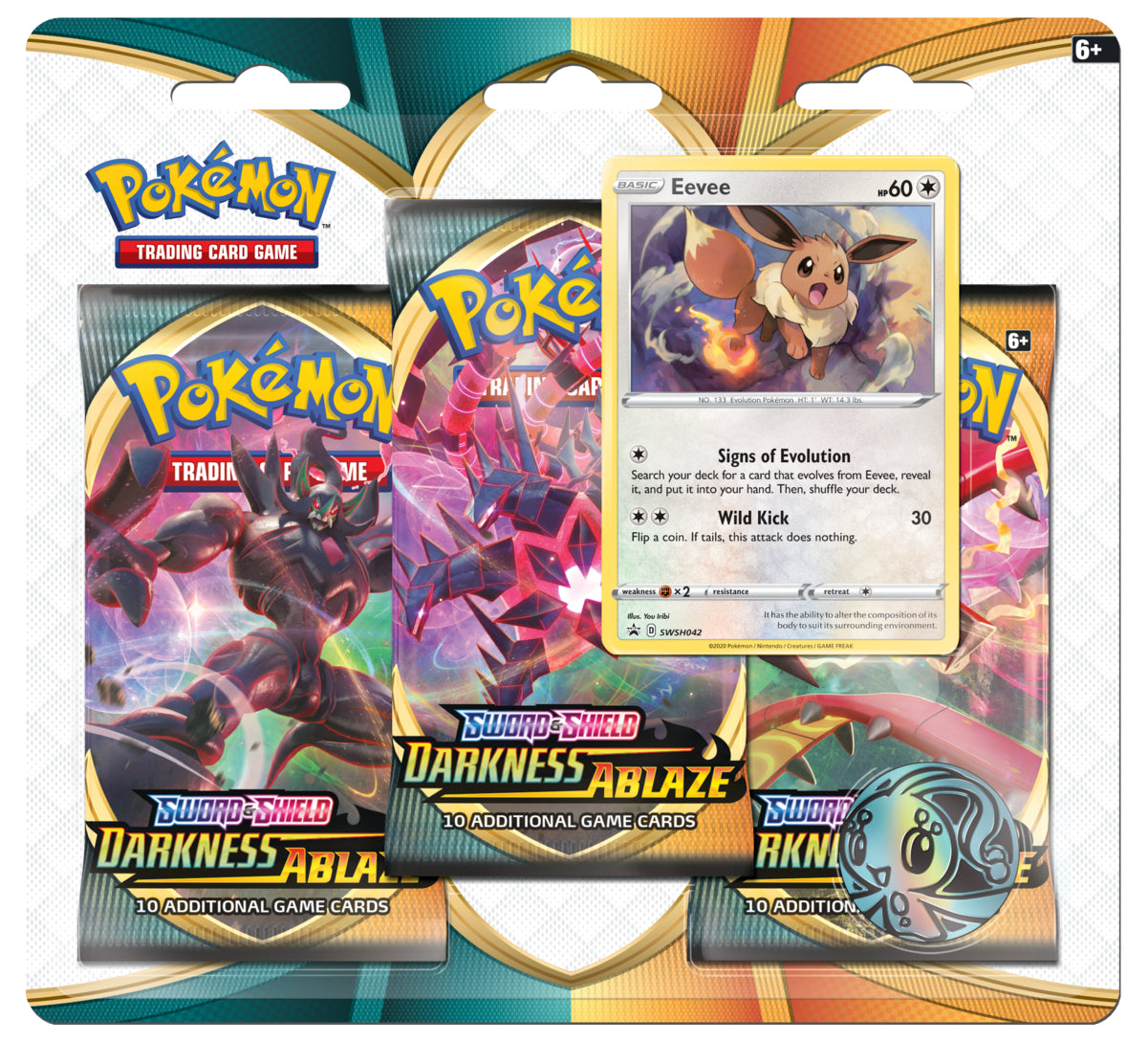 Pokemon Darkness Ablaze 3 pack blister | Arkham Games and Comics