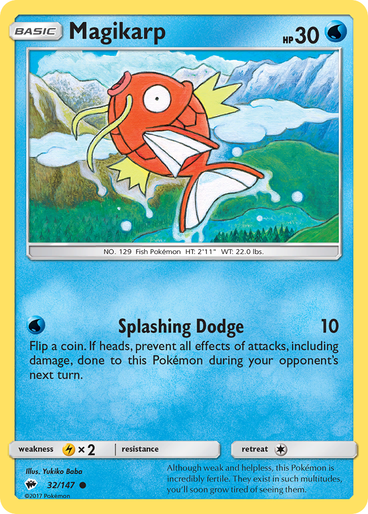 Magikarp (32/147) [Sun & Moon: Burning Shadows] | Arkham Games and Comics