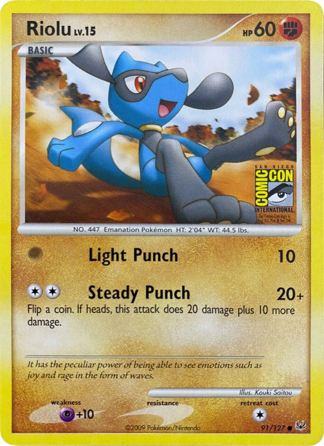 Riolu (91/127) (SDCC 2009) [Platinum: Base Set] | Arkham Games and Comics