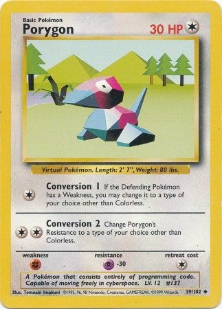 Porygon (39/102) [Base Set Unlimited] | Arkham Games and Comics