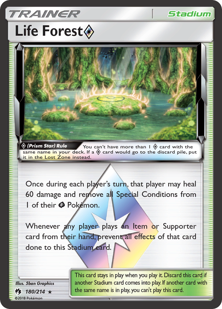 Life Forest (180/214) (Prism Star) [Sun & Moon: Lost Thunder] | Arkham Games and Comics