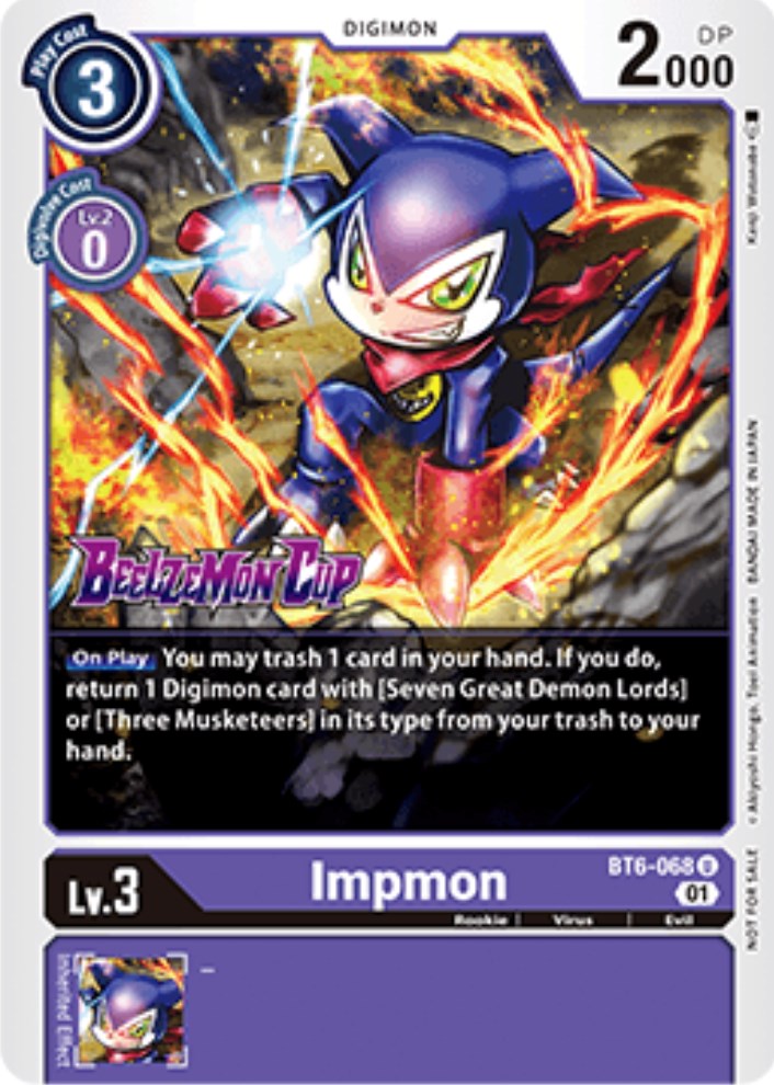 Impmon [BT6-068] (Beelzemon Cup Participation) [Starter Deck: Beelzemon Advanced Deck Set Promos] | Arkham Games and Comics