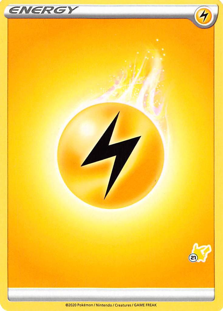 Lightning Energy (Pikachu Stamp #21) [Battle Academy 2022] | Arkham Games and Comics