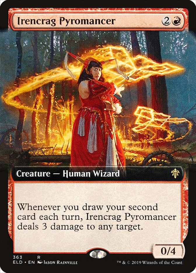 Irencrag Pyromancer (Extended Art) [Throne of Eldraine] | Arkham Games and Comics