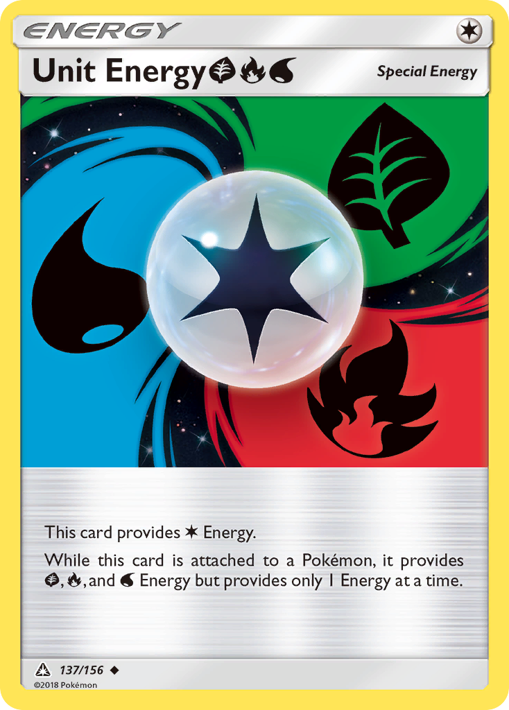 Unit Energy (137/156) (Grass, Fire, Water) [Sun & Moon: Ultra Prism] | Arkham Games and Comics