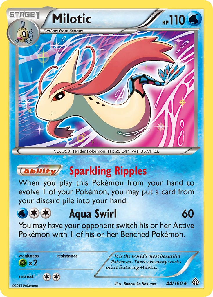 Milotic (44/160) (Theme Deck Exclusive) [XY: Primal Clash] | Arkham Games and Comics