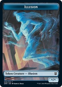 Illusion // Plant Double-sided Token [Zendikar Rising Tokens] | Arkham Games and Comics