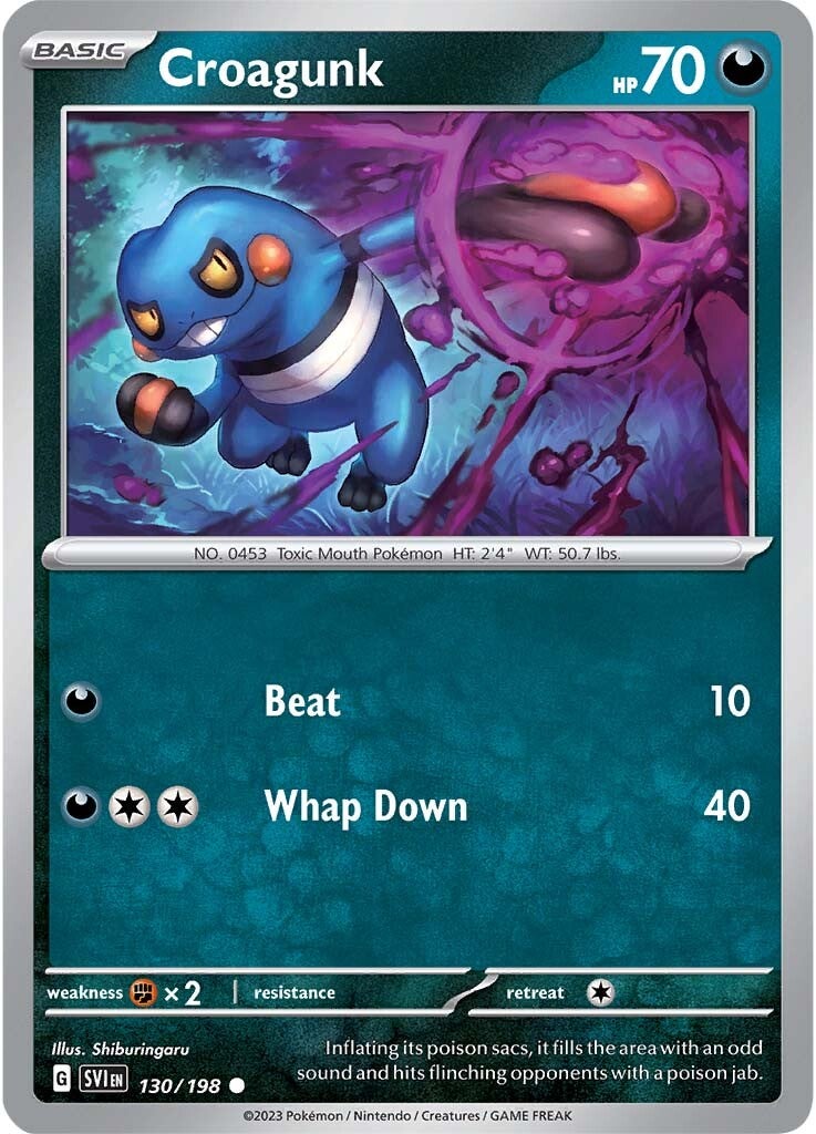 Croagunk (130/198) [Scarlet & Violet: Base Set] | Arkham Games and Comics