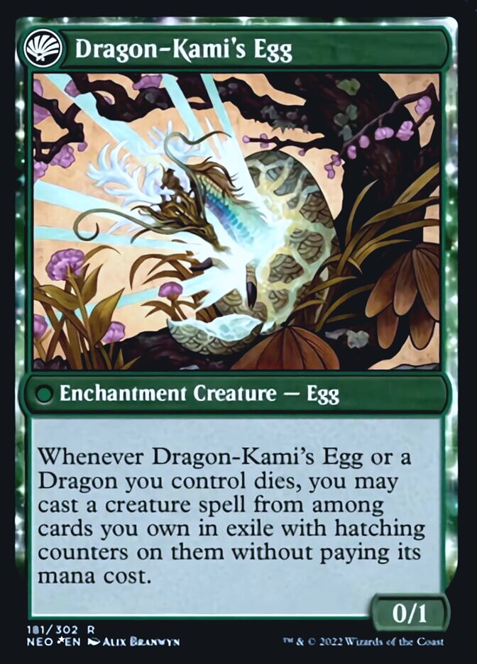 The Dragon-Kami Reborn // Dragon-Kami's Egg [Kamigawa: Neon Dynasty Prerelease Promos] | Arkham Games and Comics