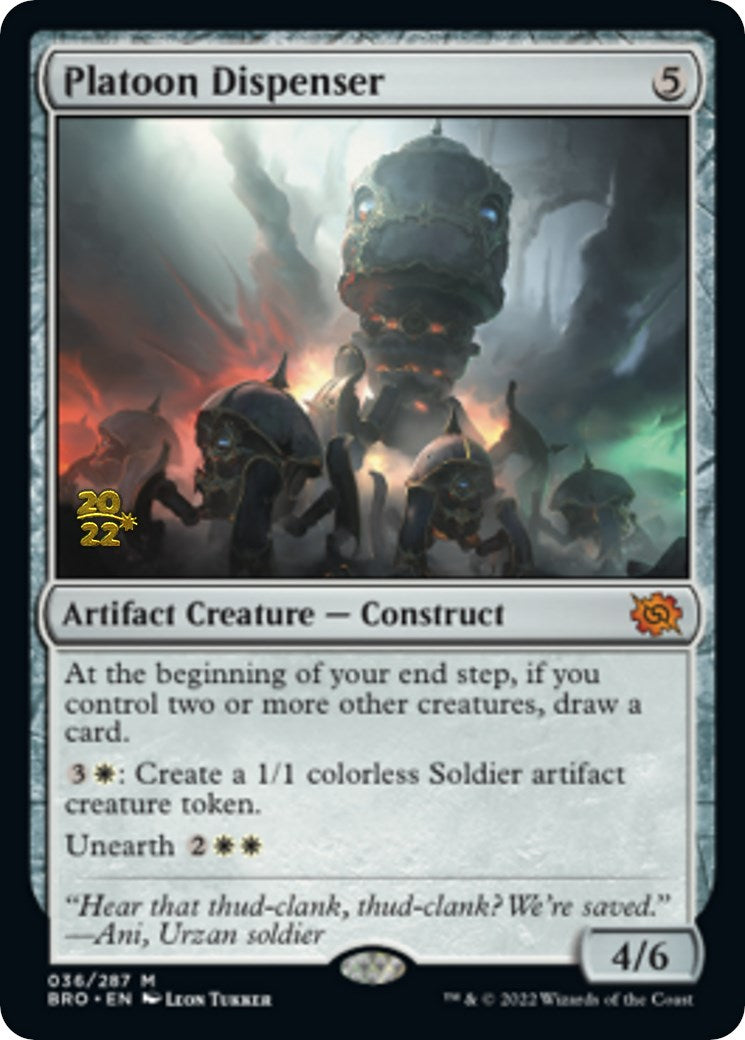 Platoon Dispenser [The Brothers' War: Prerelease Promos] | Arkham Games and Comics