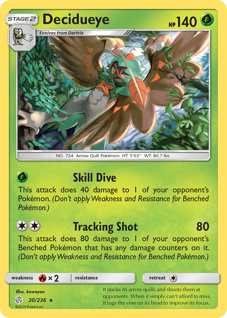 Decidueye (20/236) [Sun & Moon: Cosmic Eclipse] | Arkham Games and Comics
