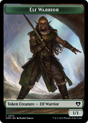 Elf Warrior // Cleric Double-Sided Token [Commander Masters Tokens] | Arkham Games and Comics