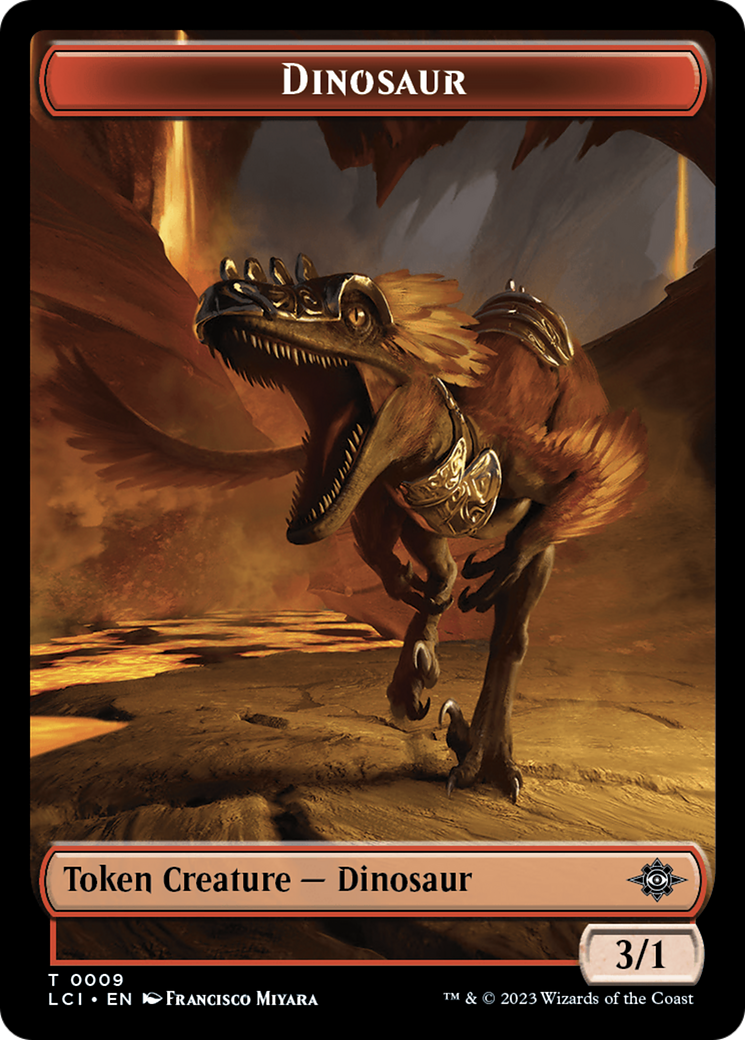 Dinosaur Token (0009) [The Lost Caverns of Ixalan Tokens] | Arkham Games and Comics