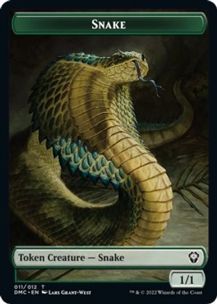 Snake // Hydra Double-Sided Token [Dominaria United Commander Tokens] | Arkham Games and Comics