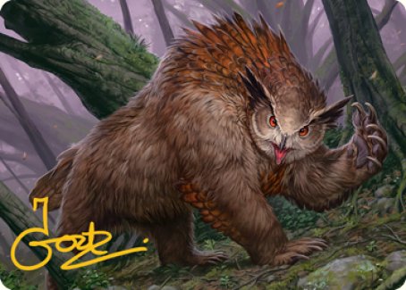 Owlbear Art Card (Gold-Stamped Signature) [Dungeons & Dragons: Adventures in the Forgotten Realms Art Series] | Arkham Games and Comics