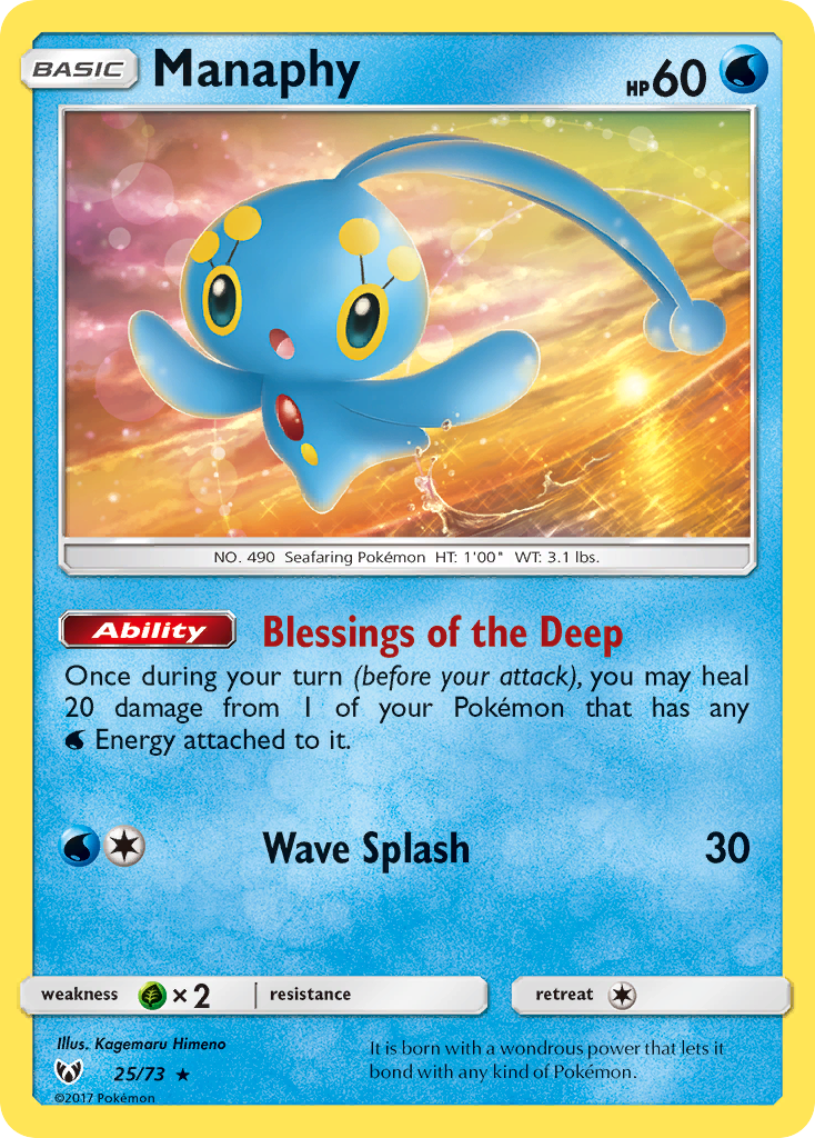 Manaphy (25/73) [Sun & Moon: Shining Legends] | Arkham Games and Comics