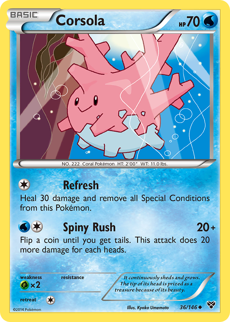 Corsola (36/146) [XY: Base Set] | Arkham Games and Comics