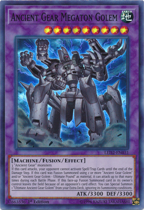 Ancient Gear Megaton Golem [LED2-EN031] Super Rare | Arkham Games and Comics