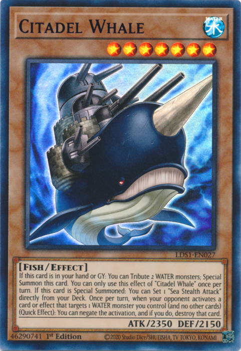 Citadel Whale (Blue) [LDS1-EN027] Ultra Rare | Arkham Games and Comics