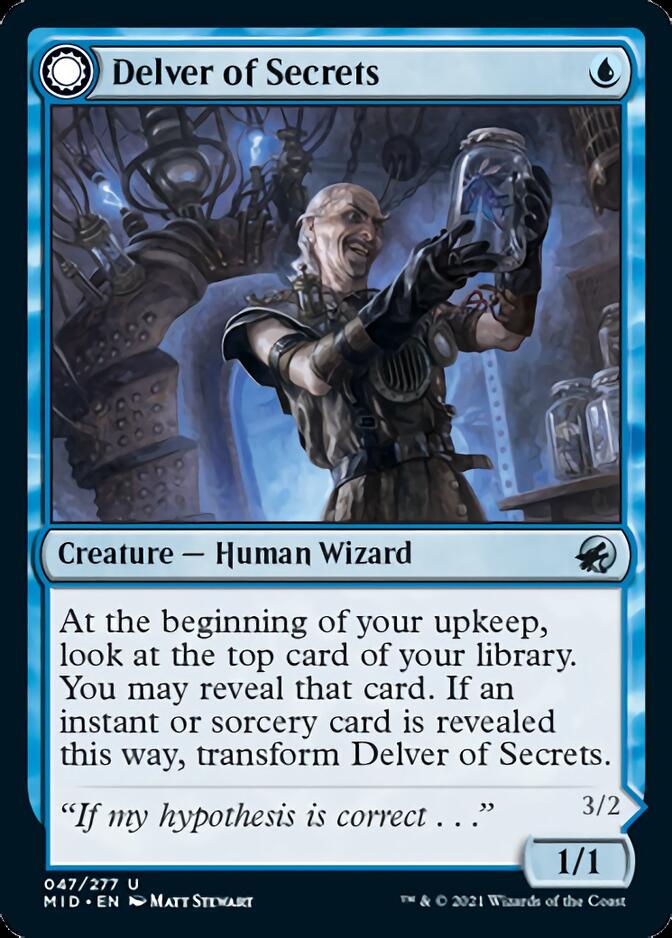 Delver of Secrets // Insectile Aberration [Innistrad: Midnight Hunt] | Arkham Games and Comics