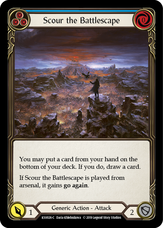 Scour the Battlescape (Blue) [KSU026-C] (Katsu Hero Deck)  1st Edition Normal | Arkham Games and Comics