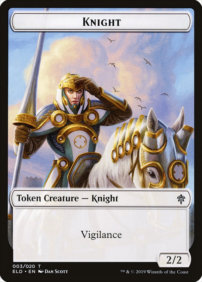 Knight [Throne of Eldraine Tokens] | Arkham Games and Comics