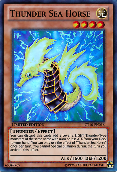 Thunder Sea Horse [CT10-EN016] Super Rare | Arkham Games and Comics