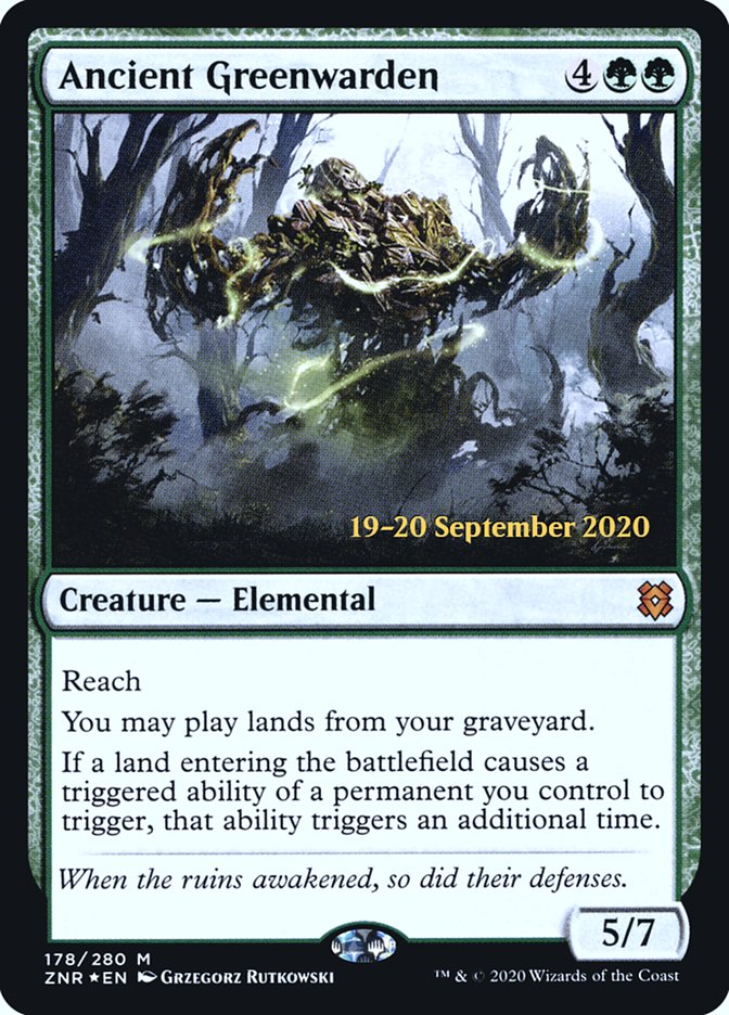 Ancient Greenwarden  [Zendikar Rising Prerelease Promos] | Arkham Games and Comics