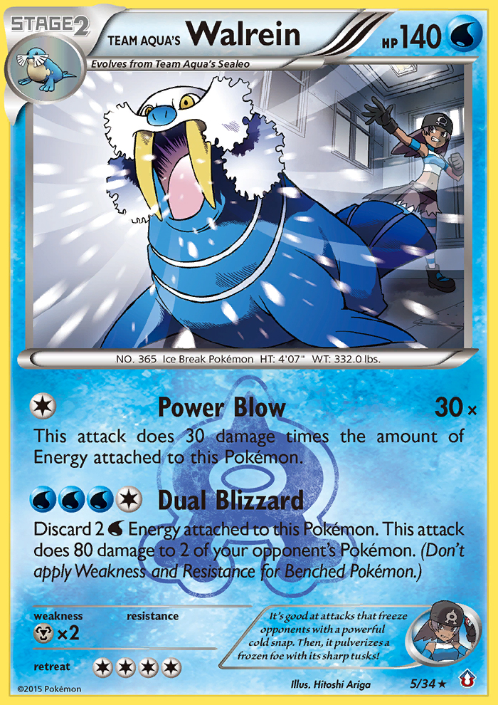 Team Aqua's Walrein (5/34) [XY: Double Crisis] | Arkham Games and Comics