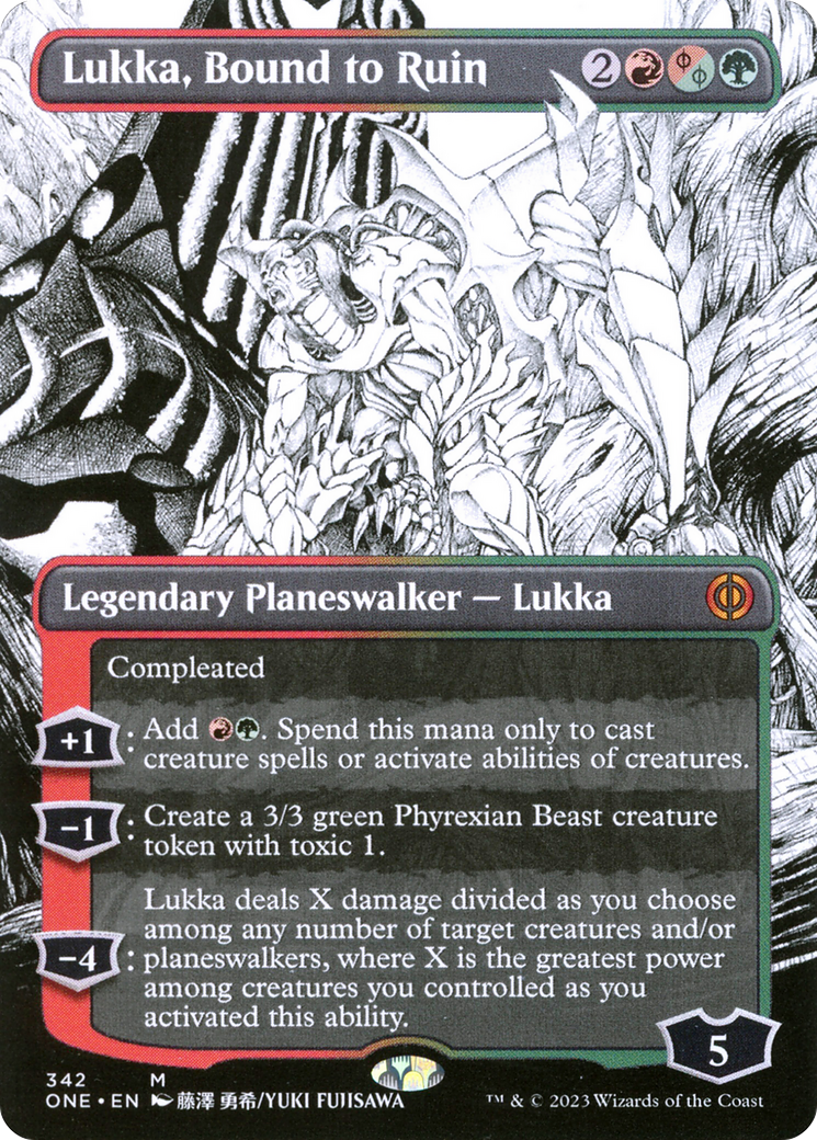 Lukka, Bound to Ruin (Borderless Manga) [Phyrexia: All Will Be One] | Arkham Games and Comics